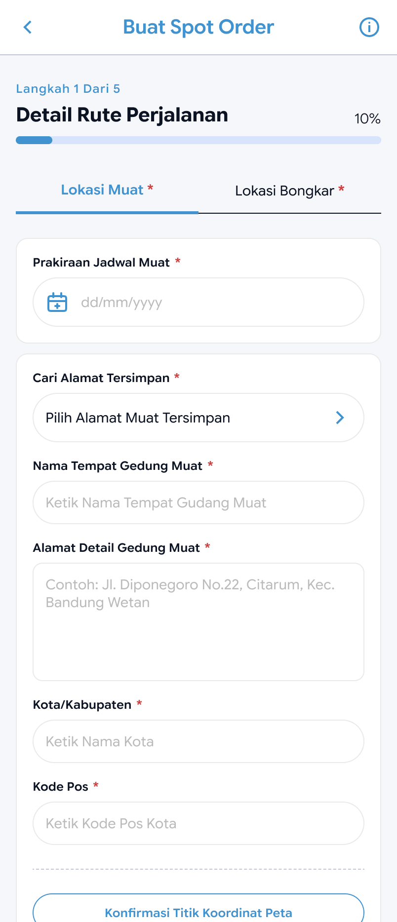 Input Detail Rute